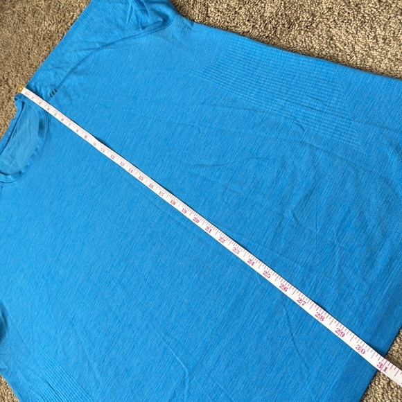 Lululemon Mens Metal Vent Tech Light Blue Athletic Workout Short Sleeve Shirt - Picture 4 of 7